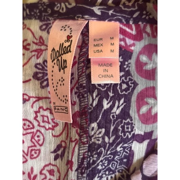 Y2K Dolled Up by Fang Sheer Tank Women Medium Fairycore Bohemian Feminine Dainty - Picture 6 of 8